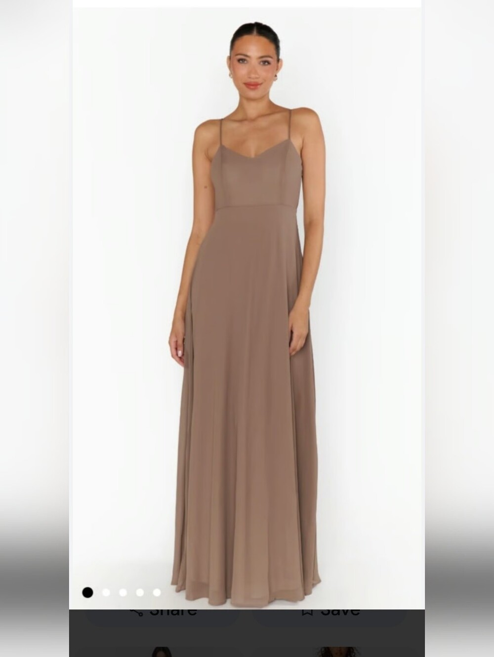 Show Me Your Mumu Faith Maxi Dress Color: Dune Chiffon (Gorgeous neutral taupe.